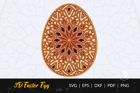 3D Easter Egg Mandala SVG - Vol. 4: A Creative Tool for Dimensional Art