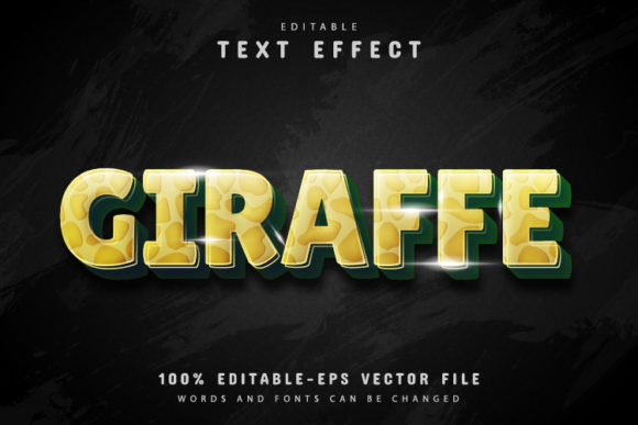 3d Giraffe Text Effect