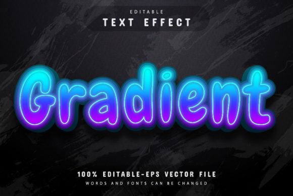 3D Gradient Text Effect Editable