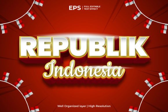 3d Republik Indonesia Text Effect: Elevate Your Design Projects