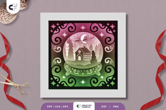 3D Shadow Box Christmas Crystal Ball: A Creative Holiday Project for Crafters