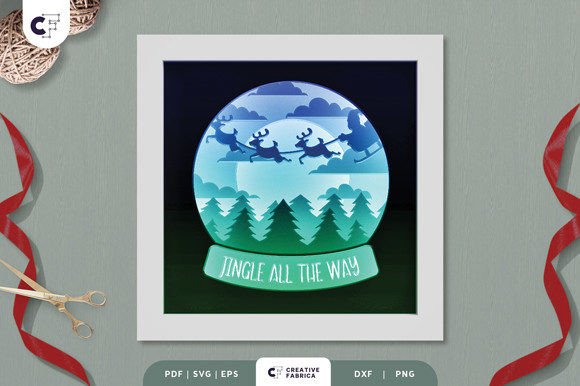 3D Shadow Box Christmas Crystal Ball SVG: A Creative Holiday Project