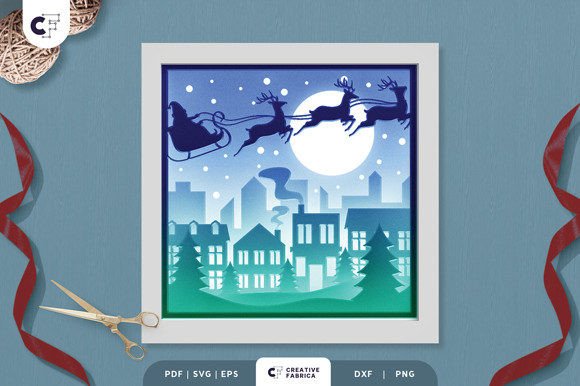 3D Shadow Box Christmas Santa Sleigh: A Creative Way to Celebrate the Holidays