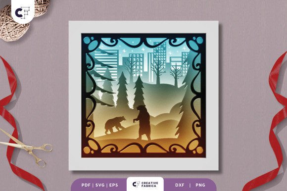 3D Shadow Box Christmas Winter Bear SVG: A Creative Holiday Project for Crafters