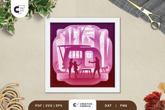 3D Shadow Box Happy Family on Camping: A Creative and Practical Craft for Every Enthusiast