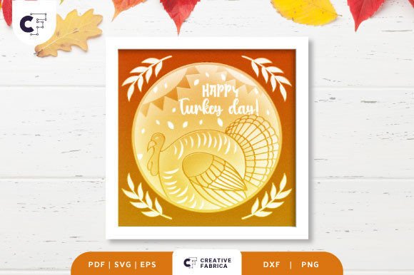 3D Shadow Box Happy Turkey Day