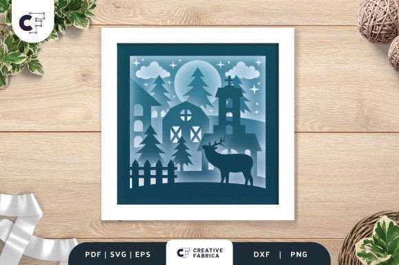 3D Shadow Box Reindeer Christmas Church: A Creative Holiday Project for All Skill Levels