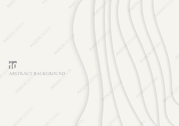 Abstract Background 3D White Curve Layer: A Modern Design Essential