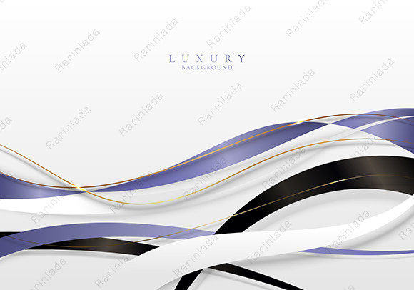 Abstract Luxury 3D Wave Lines Elements