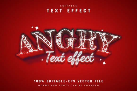 Angry 3D Red Gradient Style Text Effect