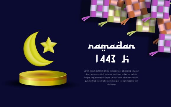 Background Modern Ramadan Podium 3d