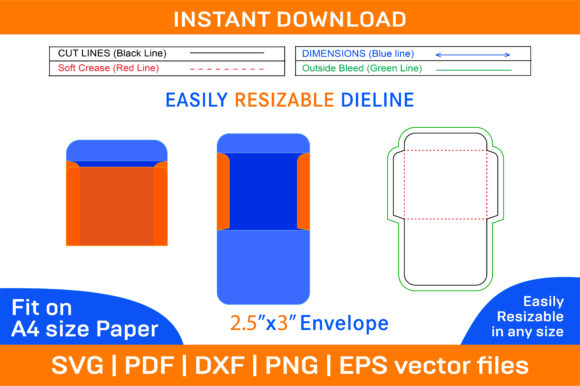 Basic Envelope 2.5x3 Inch Dieline Template: A Practical Tool for Custom Packaging