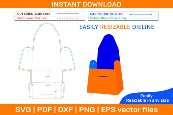 Designer Ladies Purse Bag Dieline Templa: A Versatile Tool for Creative Designers