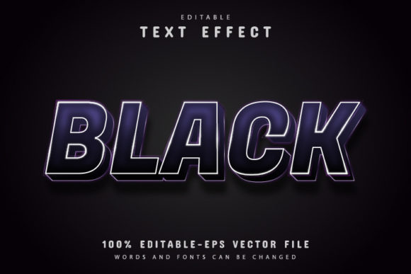 Editable Black 3D Text Effect: A Versatile Design Tool for Creative Professionals