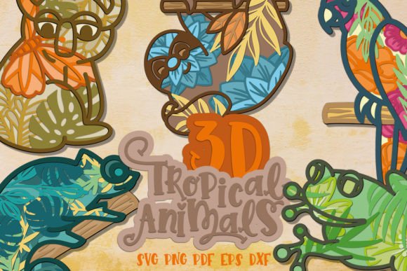 Explore the 3D Animals Layered Tropical Bundle: A Creative Design Collection for All