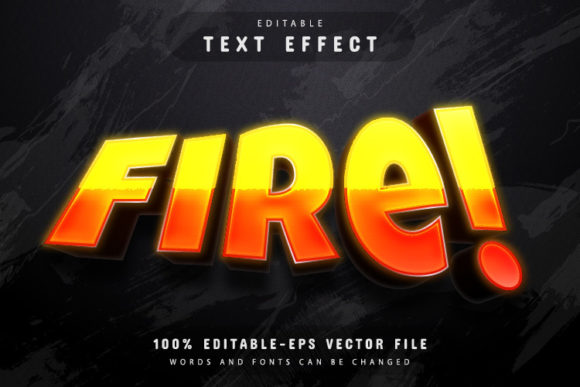 Fire 3d Text Effect Editable