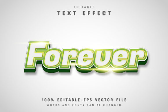 Forever 3d Green Color Text Effect: A Versatile Tool for Creative Professionals