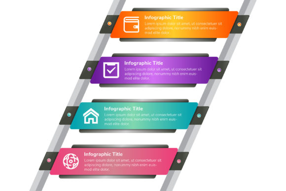 Four Steps Diagonal Infographic: A Powerful Tool for Business Communication