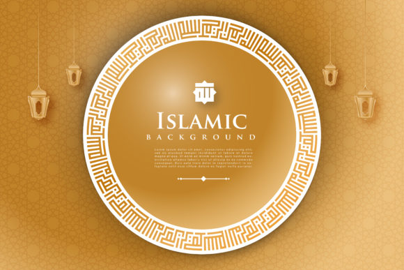 Islamicdesign Golden Lantern Background