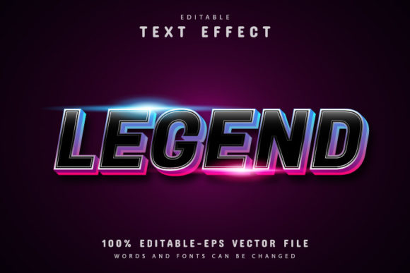Legend Text - 3D Gradient Text Effect: A Versatile Design Tool for Modern Creators