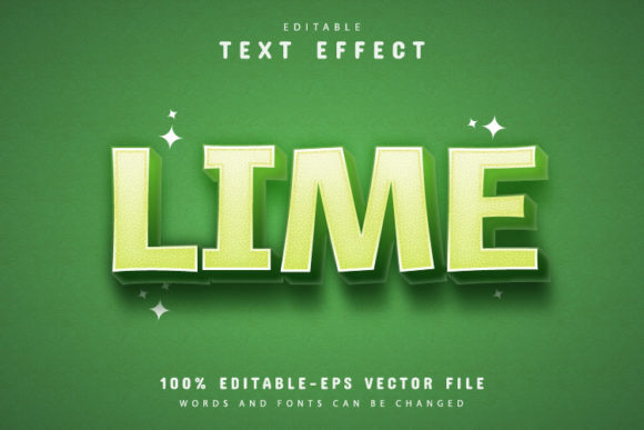 Lime 3D Text Effect: A Versatile and Editable Design Solution