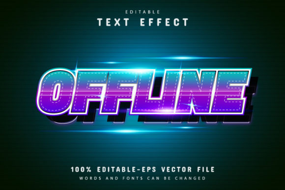 Offline 3D Text Effect: A Versatile Vector Design for Creative Projects
