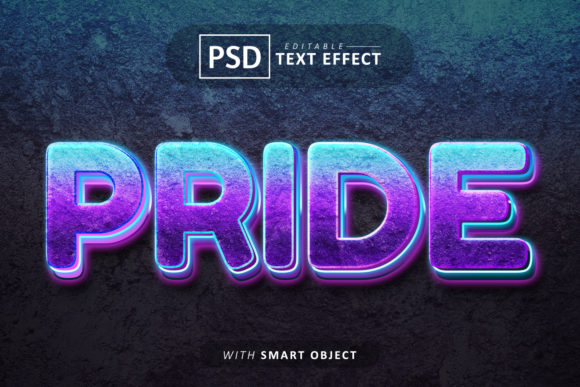 Pride 3D Text Effect Editable