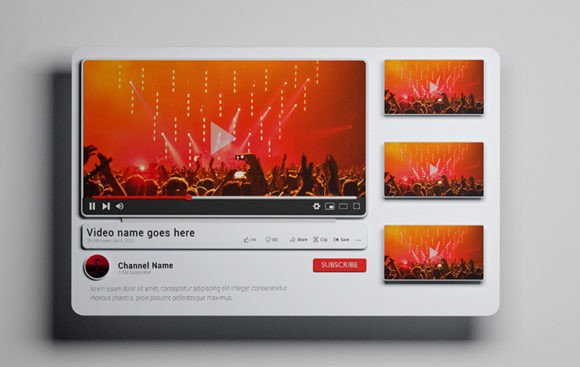 PSD YouTube Player 3d Mockup: A Creative Tool for Designers