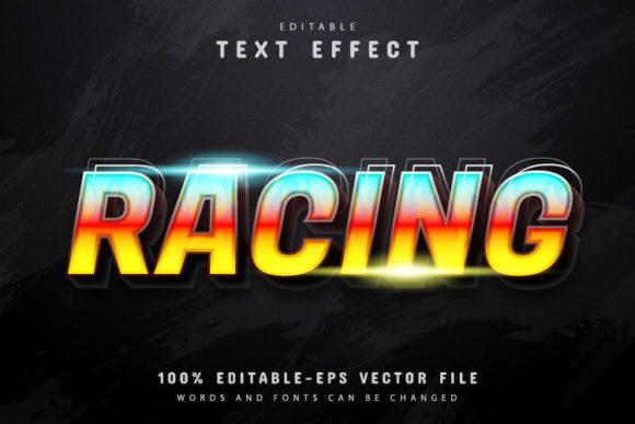 Racing 3D Gradient Style Text Effect: A Modern Design Trend for Creative Professionals