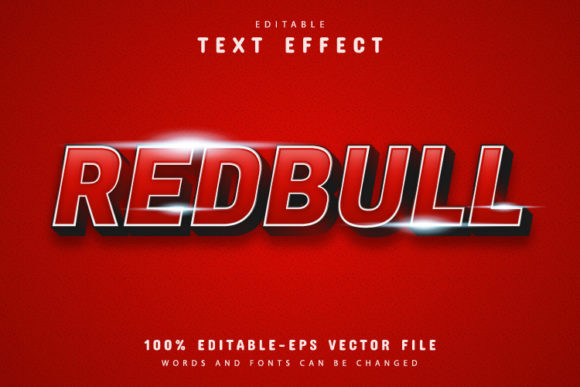 Red Bull 3D Text Effect: A Versatile Design Tool for Creators and Businesses