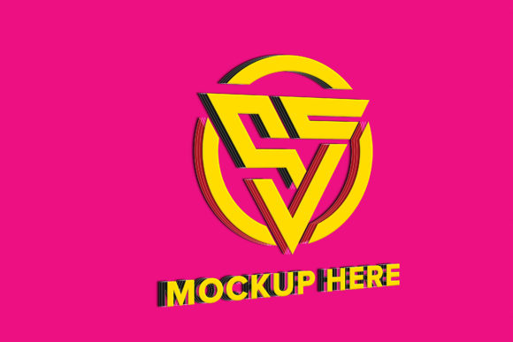 Retro Logo Mockup with Deep Pink: A Creative Tool for Designers and Businesses