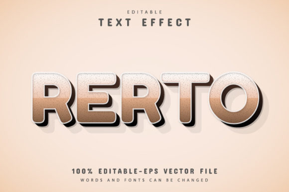 Retro Text Effect Editable 3d