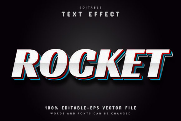 Rocket Text, Editable 3D Text Effects: A Versatile Design Solution