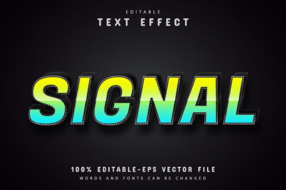 Signal Text, 3d Gradient Text Effect