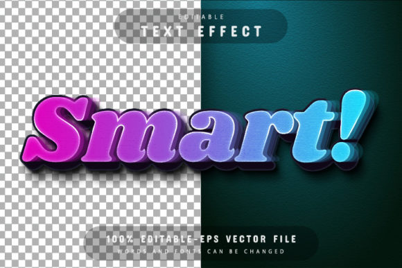 Smart 3D Gradient Text Effect