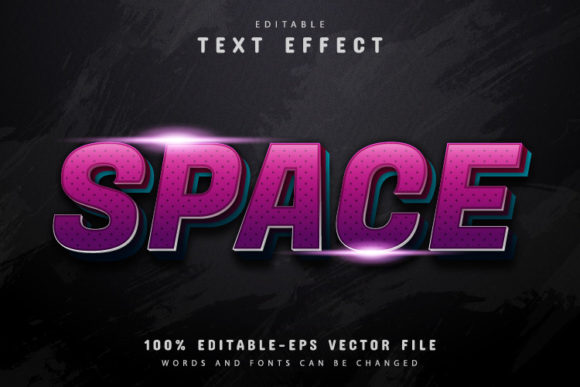 Space 3d Gradient Style Text Effect